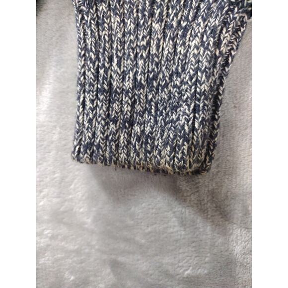 Mens Small Ribbed Knit Sweater Heather Gray White Rid Knit Logg H&M - Picture 7 of 11